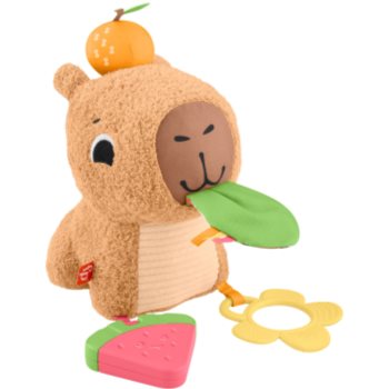 Fisher-Price Snuggly Snacky Capy jucărie de pluș cu zornăitoare